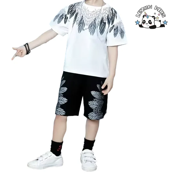 LEZONKIDS - Baby Boys Sets Summer Kids Clothes Sets Short Sleeve T-shirt+Short Pants Sports Suits  Children Clothing